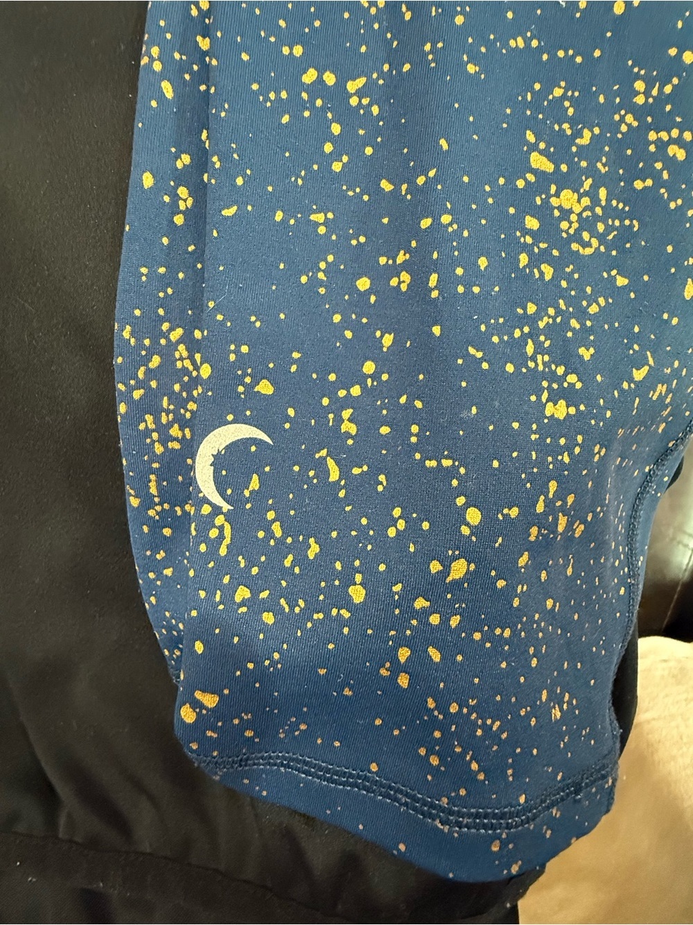 ZYIA Navy Blue Activewear Leggings - navy with gold splatter - Picture 3 of 4